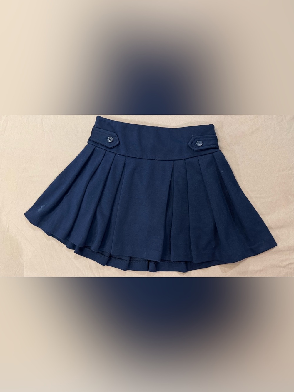 Polo by Ralph Lauren Navy Pleated Skirt